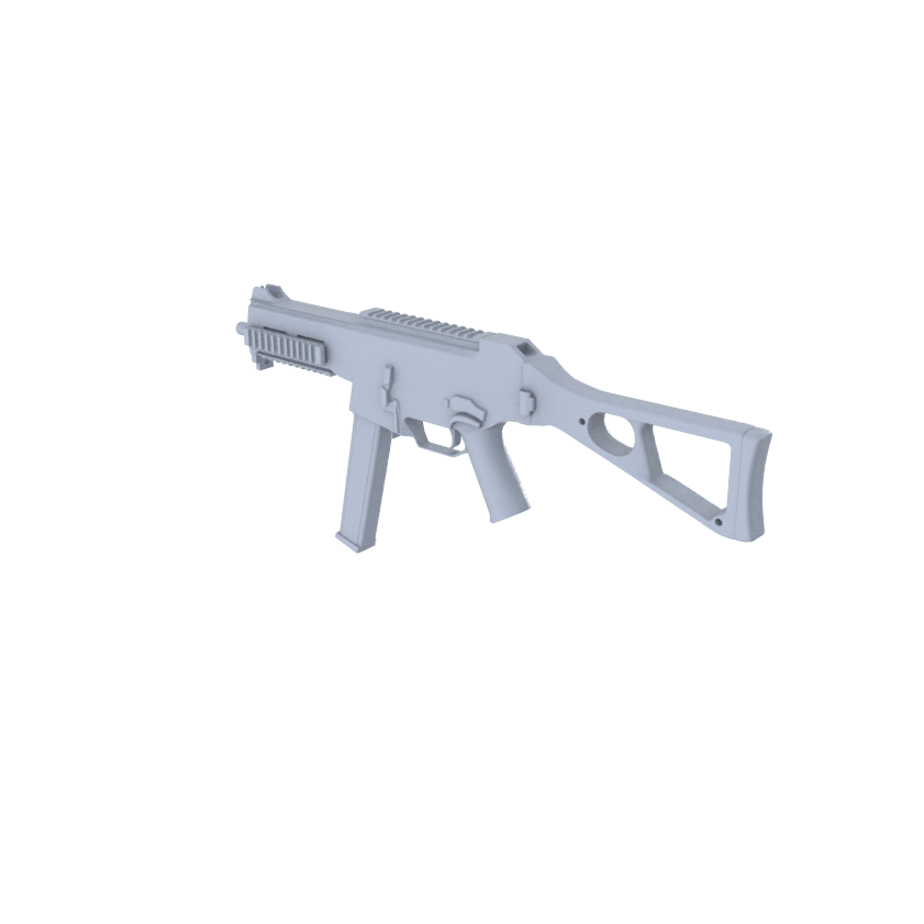 MRY-SFW LYGS004 Modern Battlefield Scale Model - SMG/Shotgun White Model 6-Man Set