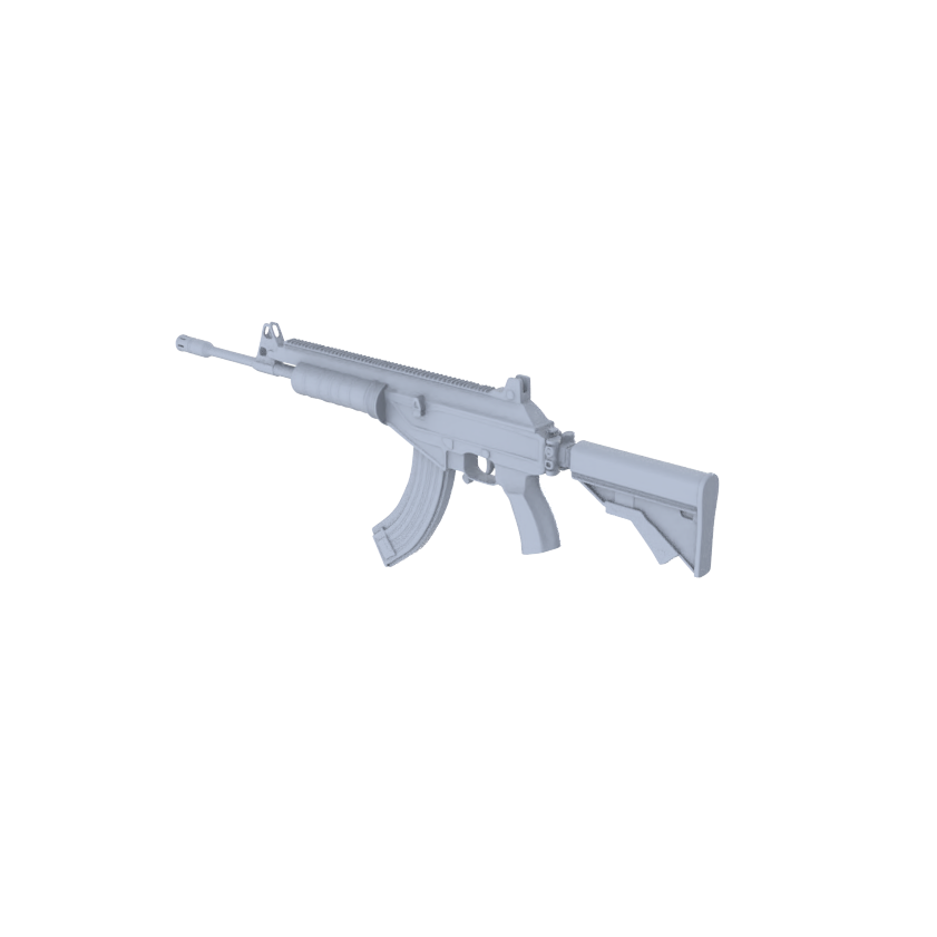 MRY-SFW LYGS001 Modern Standard Rifle 3D Model - 6 Selection Drawings