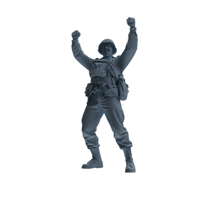 MRY-SFW SSTR073 Miniatures Soldier Model Kit Saving Ryan in Normandy WWII U.S. Army Four-Person Celebrating Group