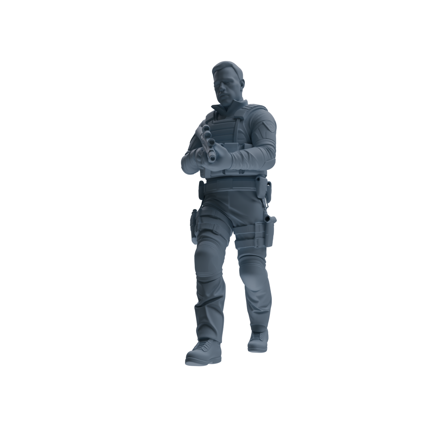 MRY-SFW SSTR128 Miniatures Soldier Model Kit Boston Attack Modern Boston Police Four-Person Patrol Group 2