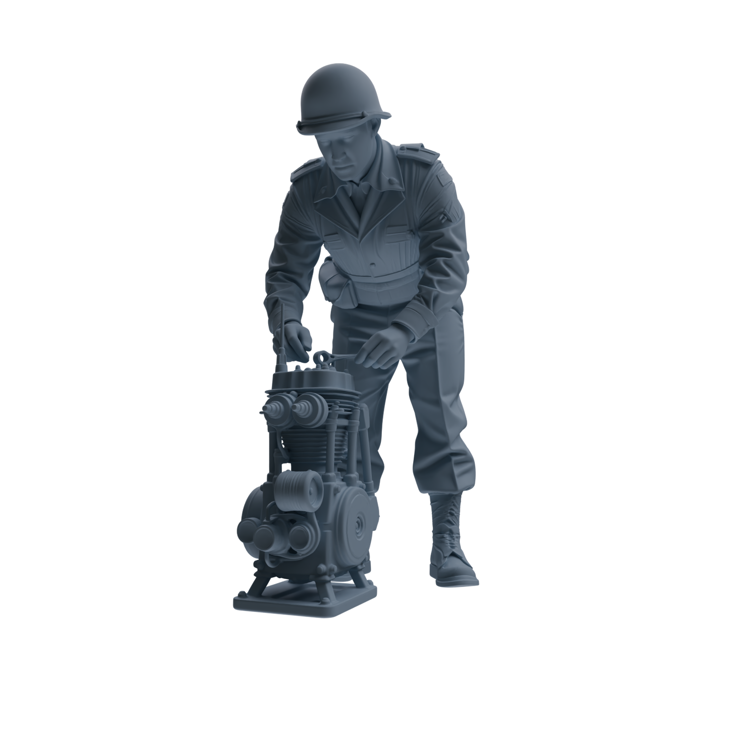 MRY-SFW SSTR226 WWII U.S. Army Logistics Soldier Maintenance Three-Person Group
