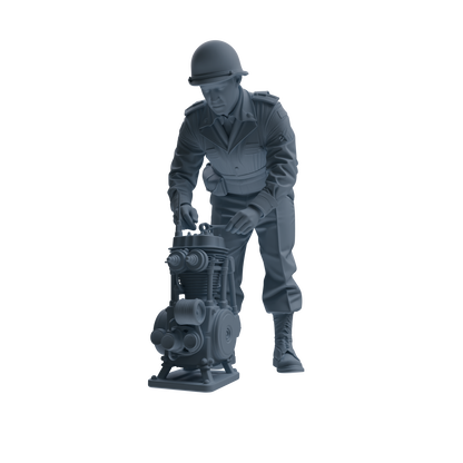 MRY-SFW SSTR226 WWII U.S. Army Logistics Soldier Maintenance Three-Person Group