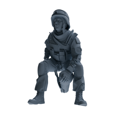 MRY-SFW SSTR336 Modern Counter-Terrorism SWAT Fire Support Operator Combat 2 Four-Person Group