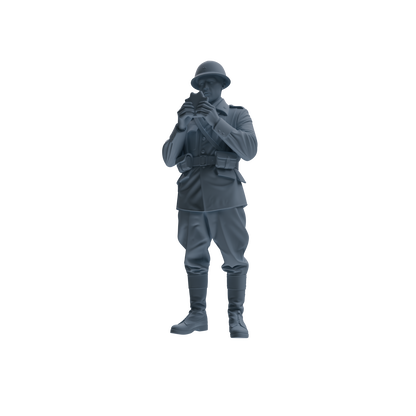 MRY-SFW SSTR222 WWII French Army Logistics Soldier Picnic Three-Person Group