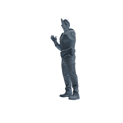 MRY-SFW SSTR121 Miniatures Soldier Model Kit Boston Attack Modern Boston Police Four-Person Gunfight Group