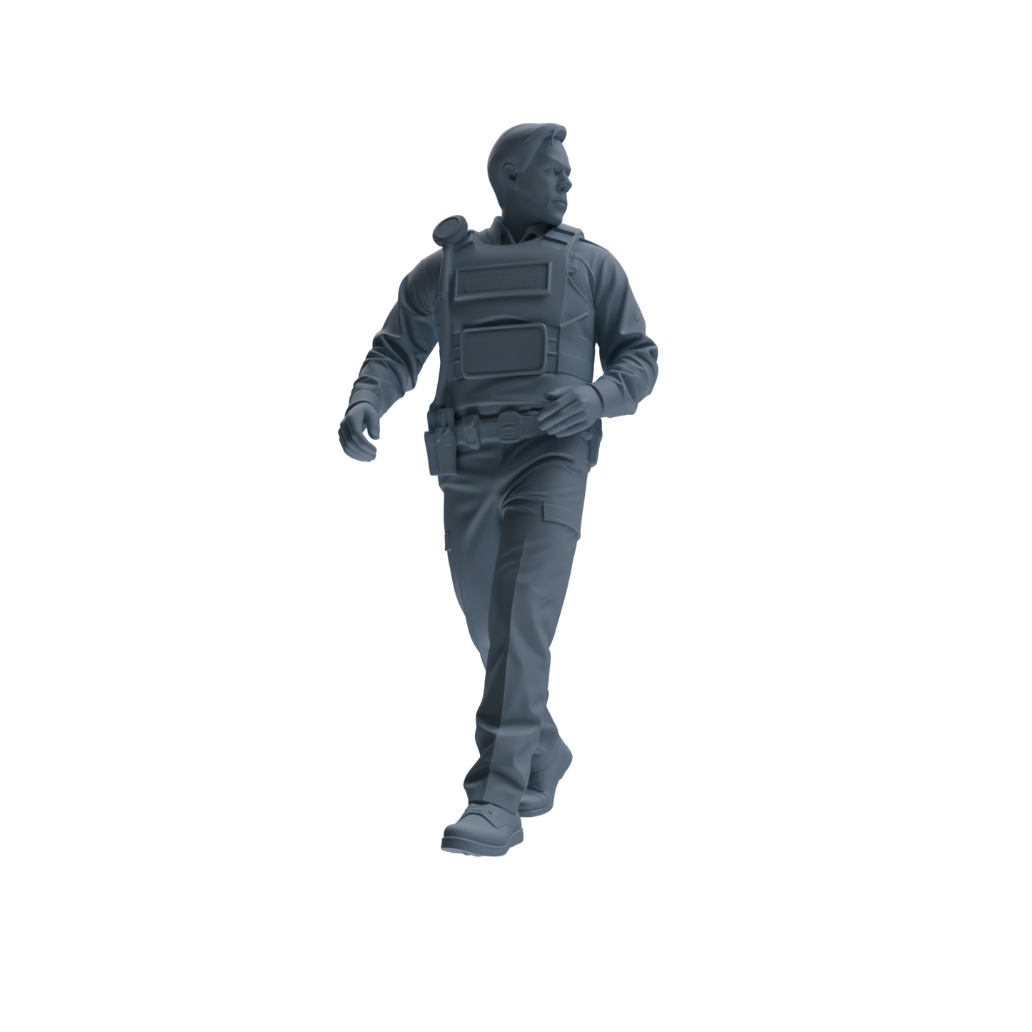 MRY-SFW SSTR127 Miniatures Soldier Model Kit Boston Attack Modern Boston Police Four-Person Patrol Group