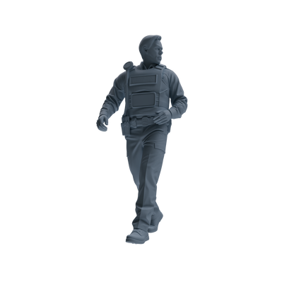 MRY-SFW SSTR127 Miniatures Soldier Model Kit Boston Attack Modern Boston Police Four-Person Patrol Group