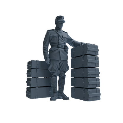 MRY-SFW SSTR261 WWI French Army Logistics Soldier Combat Readiness Four-Person Group