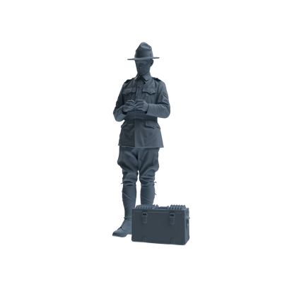 MRY-SFW SSTR267 WWI U.S. Army Logistics Soldier Combat Readiness Three-Person Group