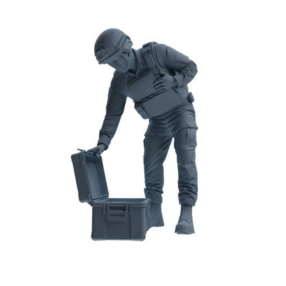 MRY-SFW SSTR239 Modern French Army Logistics Soldier Combat Readiness Four-Person Group