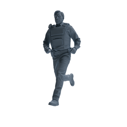 MRY-SFW SSTR119 Miniatures Soldier Model Kit Boston Attack Modern Boston Police Four-Person Rescue Group