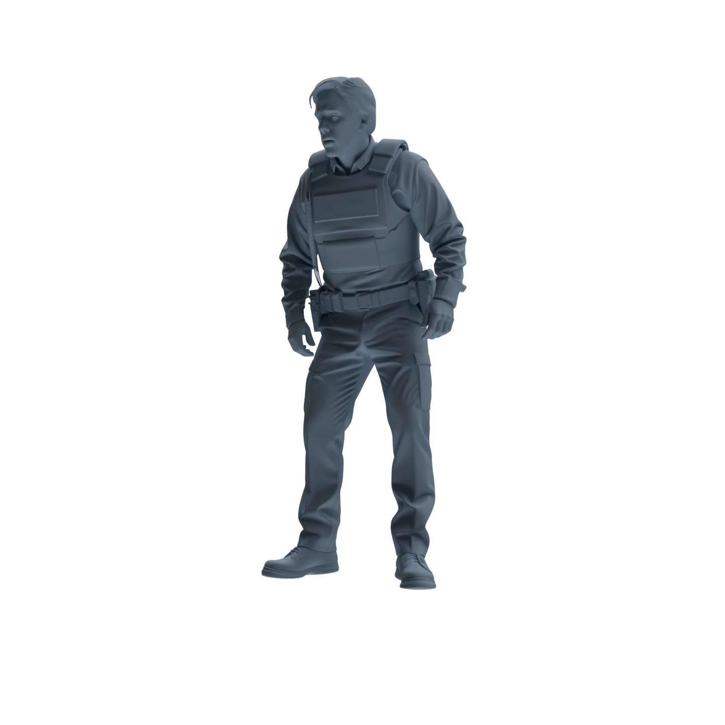 MRY-SFW SSTR129 Miniatures Soldier Model Kit Boston Attack Modern Boston Police Four-Person Tactics Group
