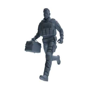 MRY-SFW SSTR120 Miniatures Soldier Model Kit Boston Attack Modern Boston Police Four-Person Rescue Group 2