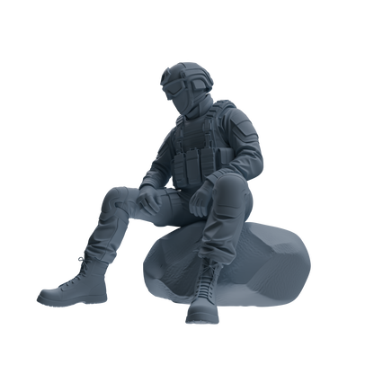 MRY-SFW SSTR348 Modern American Mercenary Conversation 2 Four-Person Group