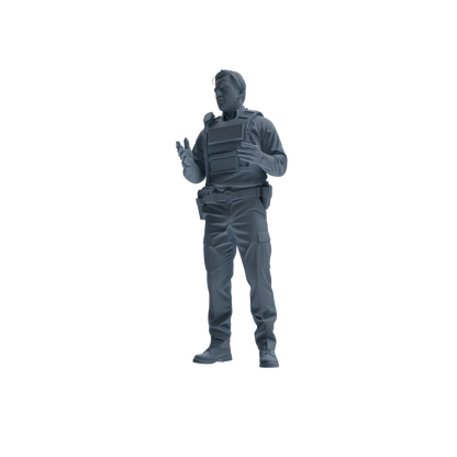 MRY-SFW SSTR115 Miniatures Soldier Model Kit Boston Attack Modern Boston Police Four-Person Conversation Group