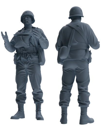 MRY-SFW SSTR067 Miniatures Soldier Model Kit Saving Ryan in Normandy WWII U.S. Army Six-Person Conversation Group