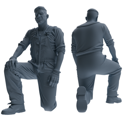 MRY-SFW SSTR050 Miniatures Soldier Model Kit Fury Sherman Tank WWII Tank Crew Reprimand Six-Person Group