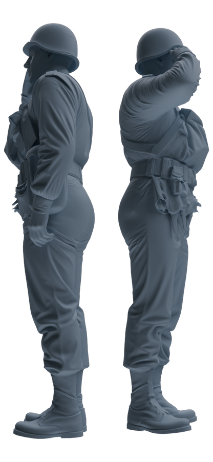MRY-SFW SSTR069 Miniatures Soldier Model Kit Saving Ryan in Normandy WWII U.S. Army Six-Person Saluting Group