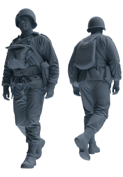 MRY-SFW SSTR076 Miniatures Soldier Model Kit Saving Ryan in Normandy WWII U.S. Army Six-Person Patrol Group