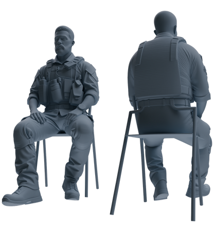 MRY-SFW SSTR021 Miniatures Soldier Model Kit Modern Navy SEAL Six-Person Rest Group