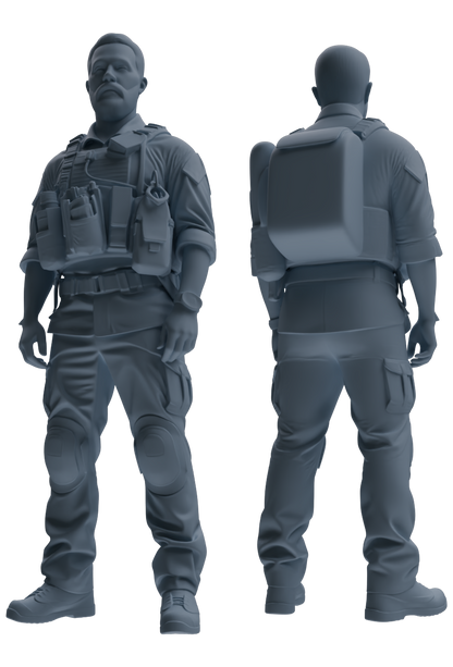 MRY-SFW SSTR025 Miniatures Soldier Model Kit Modern Navy SEAL Six-Person Guard Duty Group