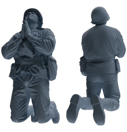 MRY-SFW SSTR071 Miniatures Soldier Model Kit Saving Ryan in Normandy WWII U.S. Army Six-Person Praying Group