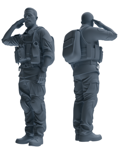 MRY-SFW SSTR013 Miniatures Soldier Model Kit Modern Navy SEAL Six-Person Saluting Group