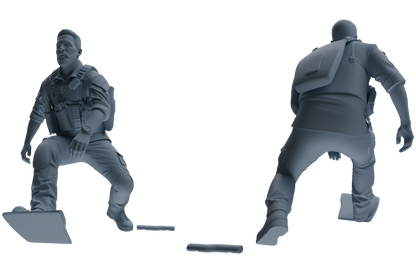MRY-SFW SSTR008  Modern Navy SEAL Six-Person Obstacle Crossing Group
