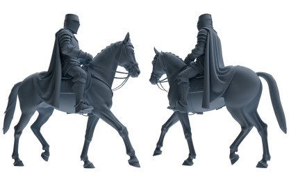 MRY-SFW SSTR089 Miniatures Soldier Model Kit Medieval Knight Four-Person Horseback Riding Group