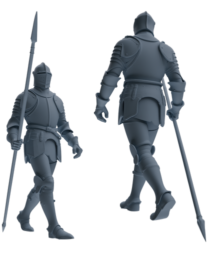 MRY-SFW SSTR094 Miniatures Soldier Model Kit Medieval Knight Six-Person Marching Group
