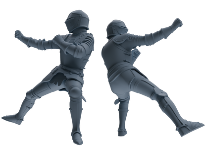 MRY-SFW SSTR098 Miniatures Soldier Model Kit Medieval Knight Six-Person Battle Group