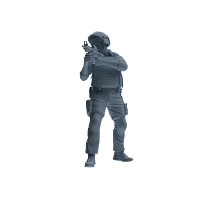 MRY-SFW SSTR323 Modern Counter-Terrorism SWAT Shield Bearer Combat 2 Four-Person Group