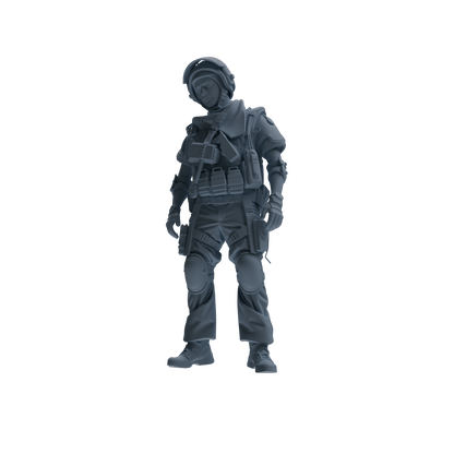 MRY-SFW SSTR315 Modern Counter-Terrorism SWAT Shield Bearer Conversation Four-Person Group