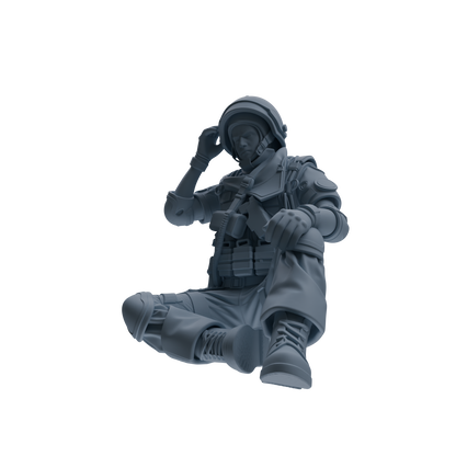 MRY-SFW SSTR318 Modern Counter-Terrorism SWAT Shield Bearer Rest Four-Person Group