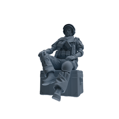 MRY-SFW SSTR319 Modern Counter-Terrorism SWAT Shield Bearer Rest 2 Four-Person Group