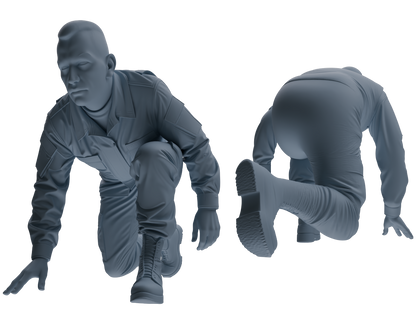 MRY-SFW SSTR031 Miniatures Soldier Model Kit 1993 Mogadishu Black Hawk Helicopter Soldier Ambush Six-Person Group