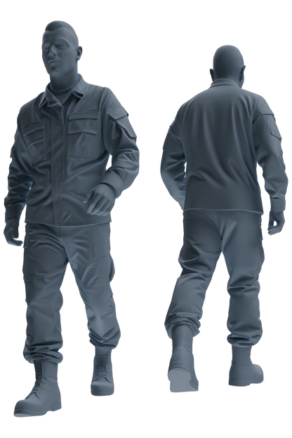 MRY-SFW SSTR036 Miniatures Soldier Model Kit 1993 Mogadishu Black Hawk Helicopter Soldier Patrol Six-Person Group