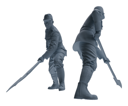 MRY-SFW LYGR611 Historical WWII Japanese Army Six-Person Construction Site Work Group