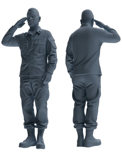 MRY-SFW SSTR029 Miniatures Soldier Model Kit 1993 Mogadishu Black Hawk Helicopter Soldier Saluting Six-Person Group