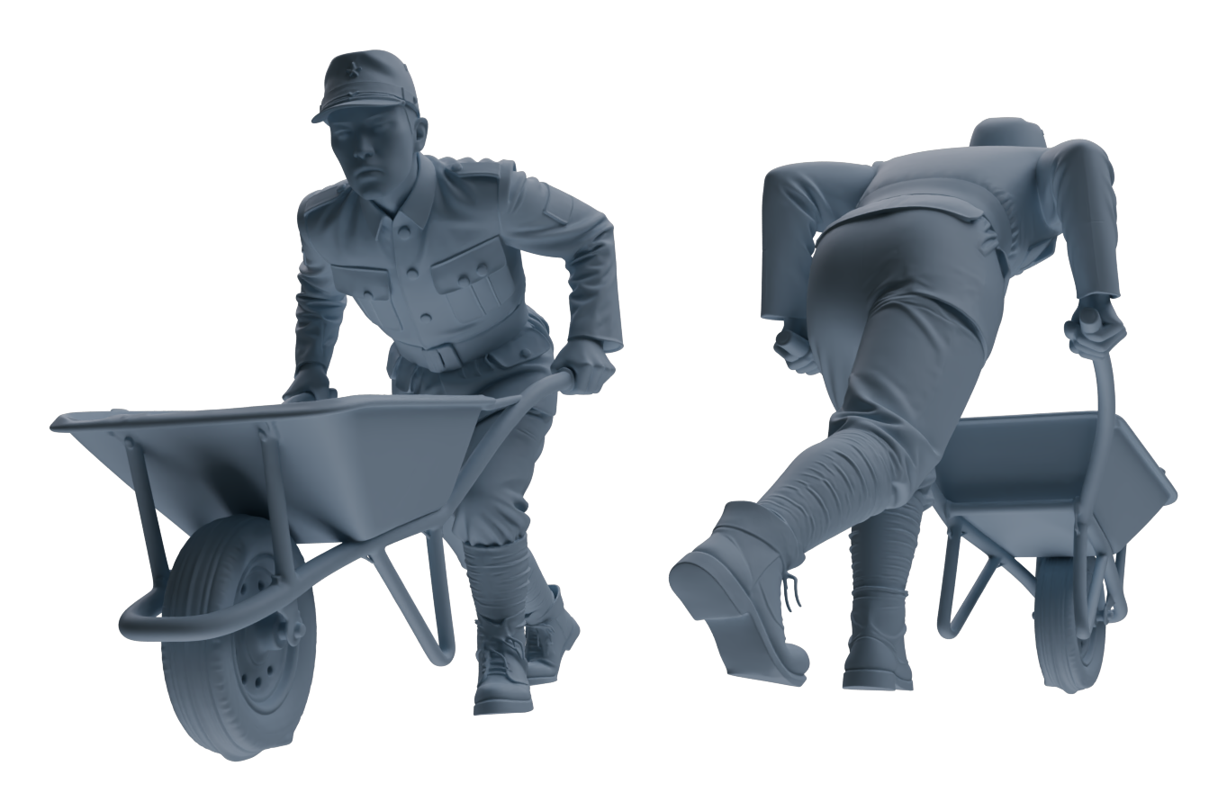MRY-SFW LYGR612 Historical WWII Japanese Army Six-Person Construction Site Carrying Group