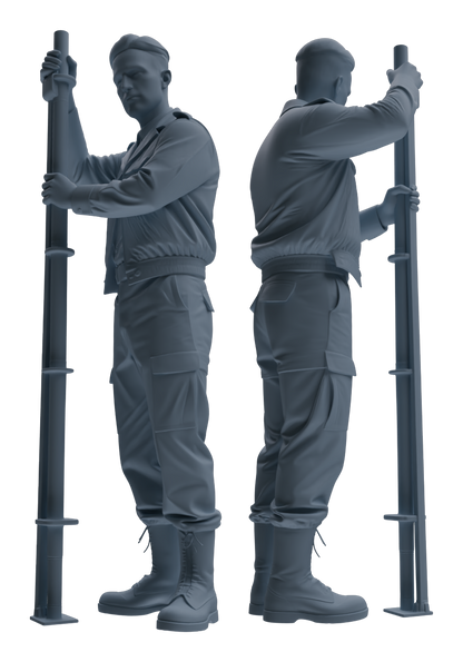 MRY-SFW LYGR613 Historical WWII U.S. Army Six-Person Construction Site Group