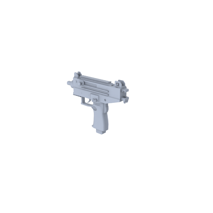 MRY-SFW LYGS004 Modern Battlefield Scale Model - SMG/Shotgun White Model 6-Man Set