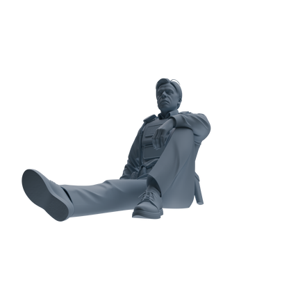 MRY-SFW SSTR125 Miniatures Soldier Model Kit Boston Attack Modern Boston Police Four-Person Rest Group