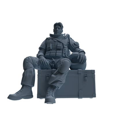 MRY-SFW SSTR332 Modern Counter-Terrorism SWAT Fire Support Operator Rest 2 Four-Person Group