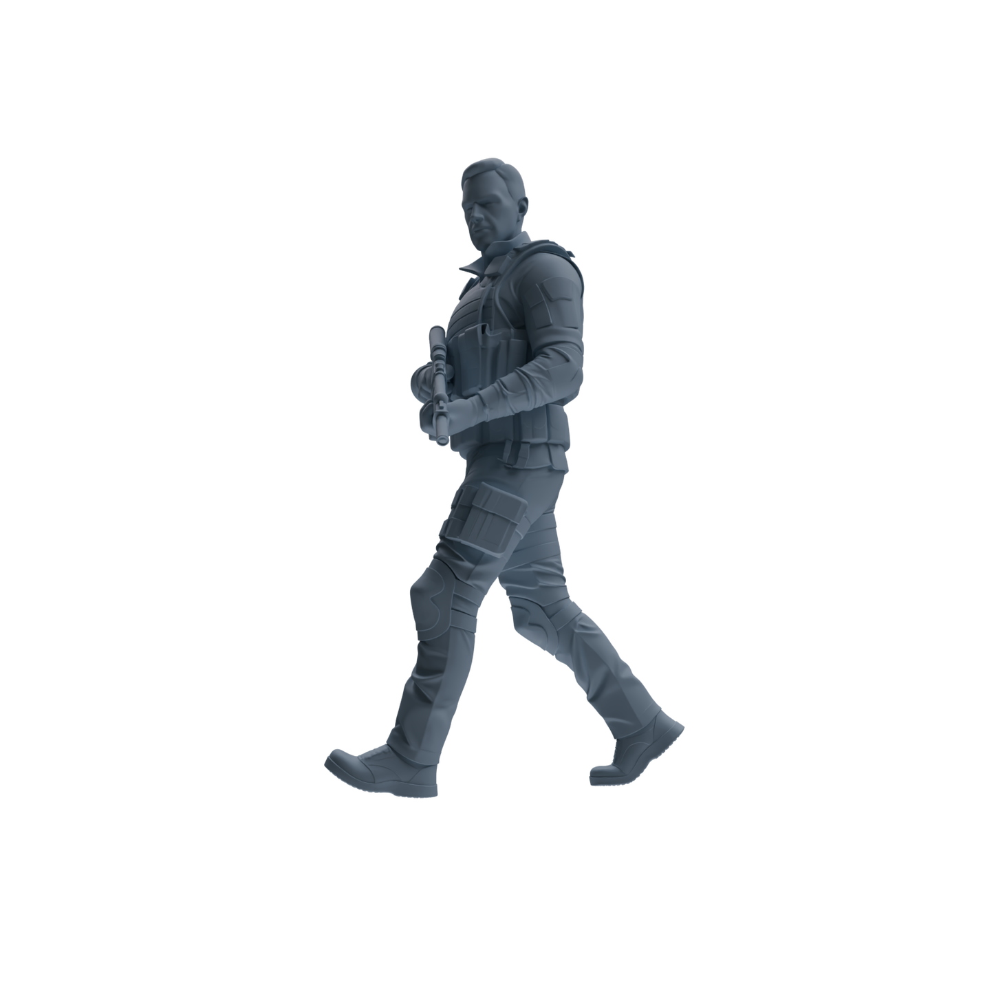MRY-SFW SSTR128 Miniatures Soldier Model Kit Boston Attack Modern Boston Police Four-Person Patrol Group 2