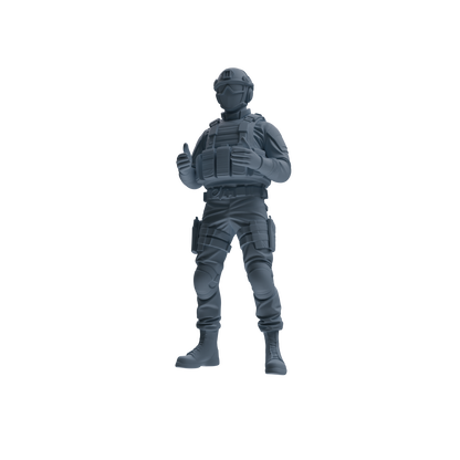 MRY-SFW SSTR347 Modern American Mercenary Conversation Four-Person Group