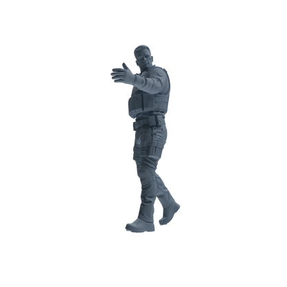 MRY-SFW SSTR130 Miniatures Soldier Model Kit Boston Attack Modern Boston Police Four-Person Tactics Group 2