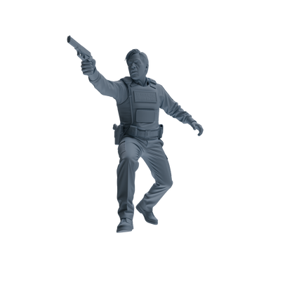 MRY-SFW SSTR113 Miniatures Soldier Model Kit Boston Attack Modern Boston Police Four-Person Arrest Group 2