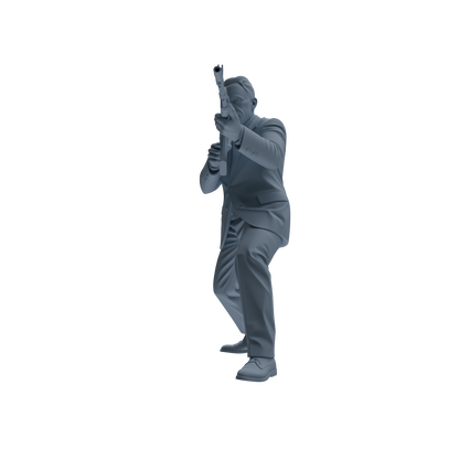 MRY-SFW SSTR122 Miniatures Soldier Model Kit Boston Attack Modern Boston Police Four-Person Gunfight Group 2