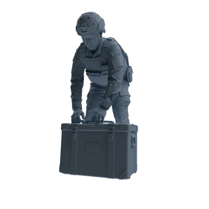 MRY-SFW SSTR239 Modern French Army Logistics Soldier Combat Readiness Four-Person Group